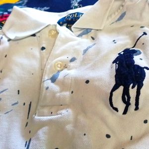 Boys White paint BIG Horse Ralph Lauren size 10/12